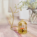 lámpara de viento de oro pastoral decoración de boda luz de vela